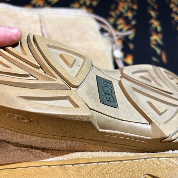 UGG Australia Ultimate Tall 5250 Suede Leather Shearling Boot Tan Womens 9 - Picture 7 of 8